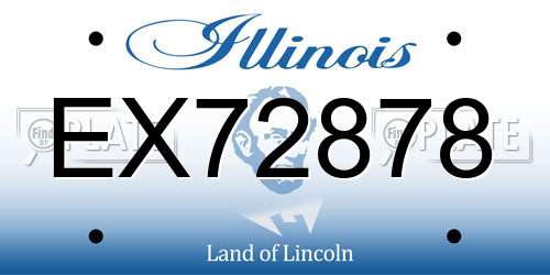 EX72878 Illinois License Plate