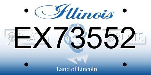 EX73552 Illinois License Plate