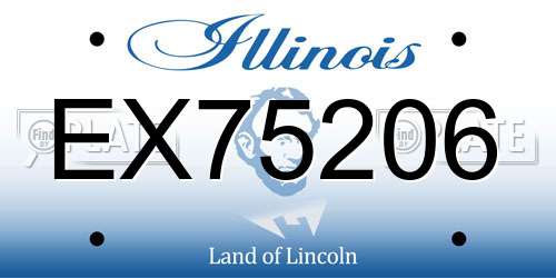EX75206 Illinois License Plate