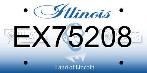 EX75208 Illinois License Plate