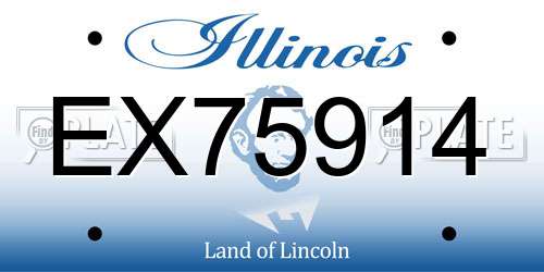 EX75914 Illinois License Plate
