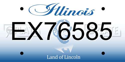 EX76585 Illinois License Plate