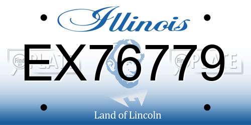 EX76779 Illinois License Plate