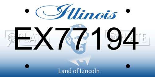 EX77194 Illinois License Plate
