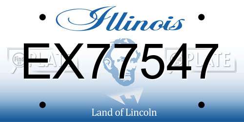 EX77547 Illinois License Plate