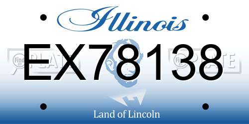 EX78138 Illinois License Plate
