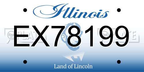 EX78199 Illinois License Plate