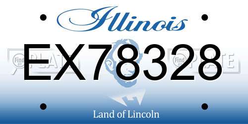 EX78328 Illinois License Plate