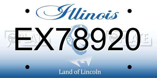 EX78920 Illinois License Plate