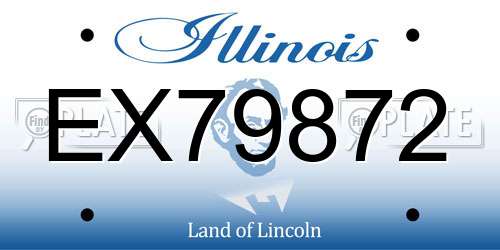 EX79872 Illinois License Plate