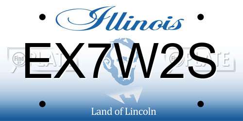 EX7W2S Illinois License Plate