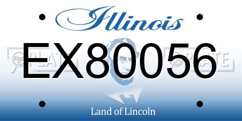 EX80056 Illinois License Plate