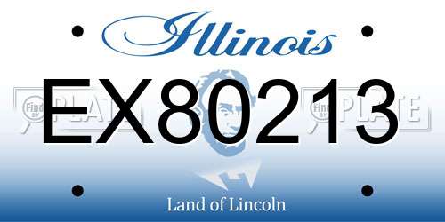 EX80213 Illinois License Plate