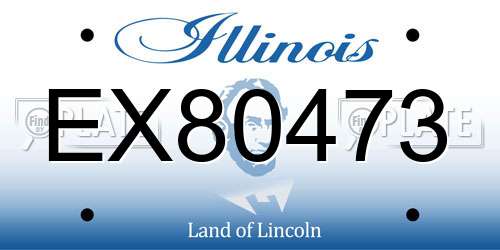 EX80473 Illinois License Plate