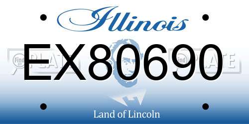 EX80690 Illinois License Plate