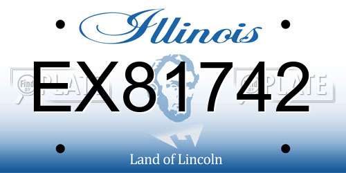EX81742 Illinois License Plate
