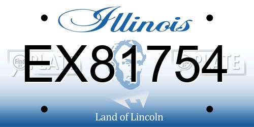 EX81754 Illinois License Plate