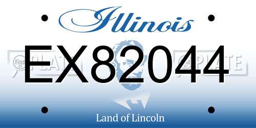 EX82044 Illinois License Plate