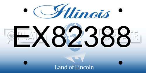 EX82388 Illinois License Plate