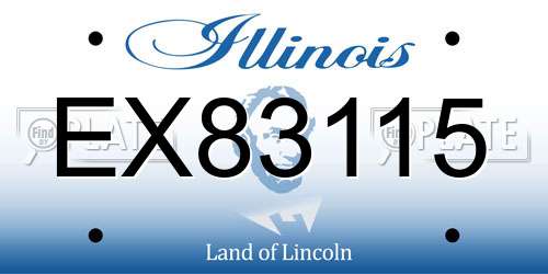 EX83115 Illinois License Plate