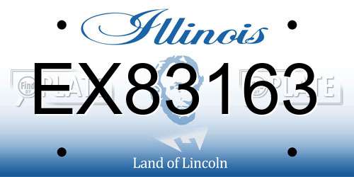 EX83163 Illinois License Plate