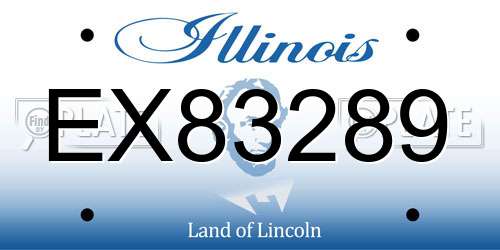 EX83289 Illinois License Plate
