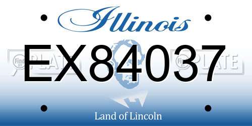 EX84037 Illinois License Plate