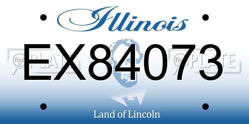 EX84073 Illinois License Plate