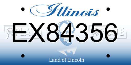 EX84356 Illinois License Plate