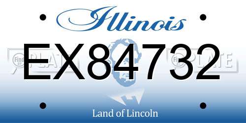 EX84732 Illinois License Plate