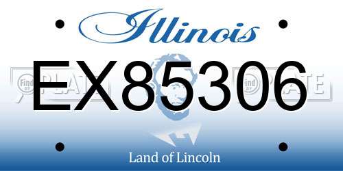 EX85306 Illinois License Plate