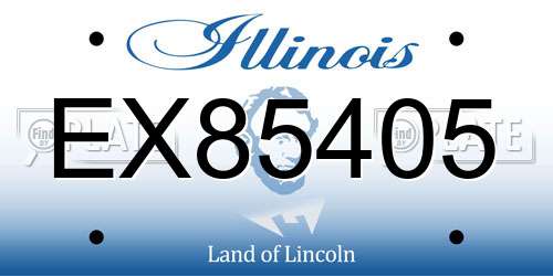 EX85405 Illinois License Plate