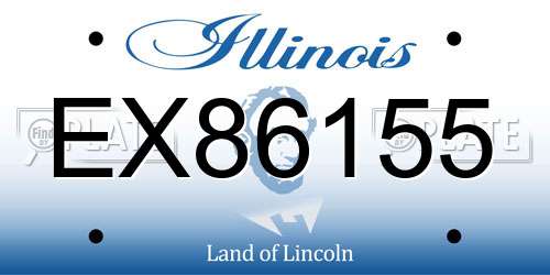 EX86155 Illinois License Plate