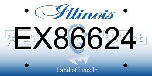 EX86624 Illinois License Plate