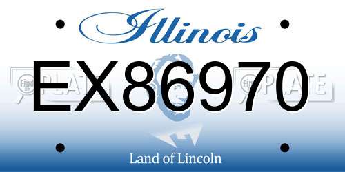 EX86970 Illinois License Plate