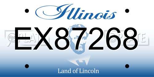 EX87268 Illinois License Plate