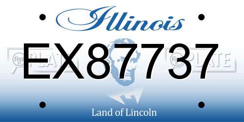 EX87737 Illinois License Plate