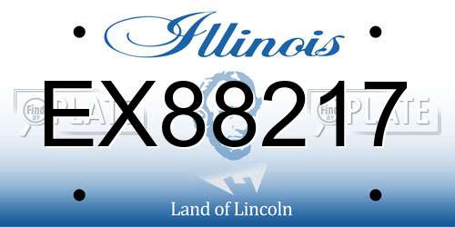 EX88217 Illinois License Plate
