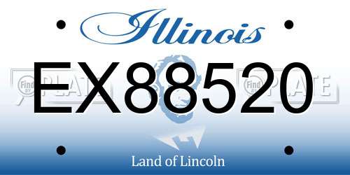 EX88520 Illinois License Plate