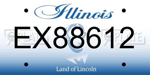 EX88612 Illinois License Plate