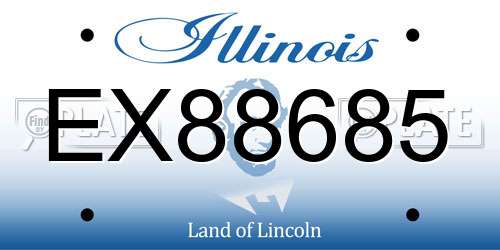 EX88685 Illinois License Plate