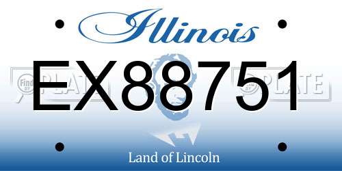 EX88751 Illinois License Plate