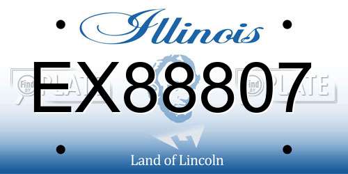 EX88807 Illinois License Plate