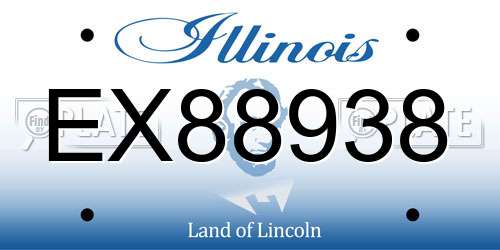 EX88938 Illinois License Plate