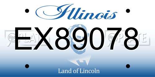 EX89078 Illinois License Plate