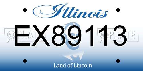 EX89113 Illinois License Plate