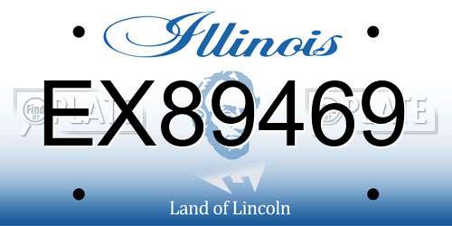 EX89469 Illinois License Plate