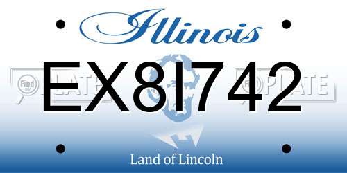 EX8I742 Illinois License Plate