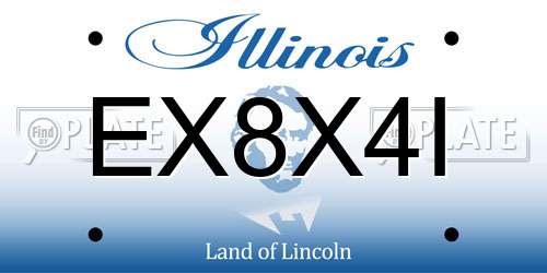 EX8X4I Illinois License Plate