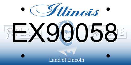 EX90058 Illinois License Plate